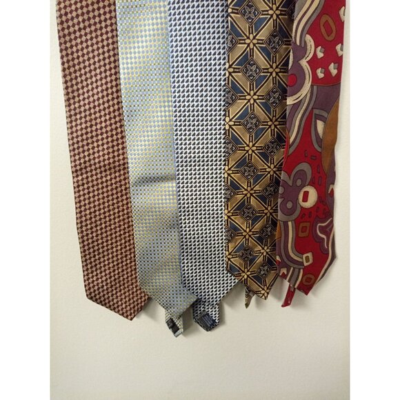 Kenneth Cole New York Men Bundle of Five Geometric Pattern Silk Ties Kenneth Cole by X\'Andrini